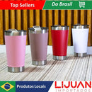 Drop Copo Térmico 473ml Com Tampa E Abridor Inox Quente Gelado Manter Temperatura Por Horas Promoção A Vácuo Caneca Isola