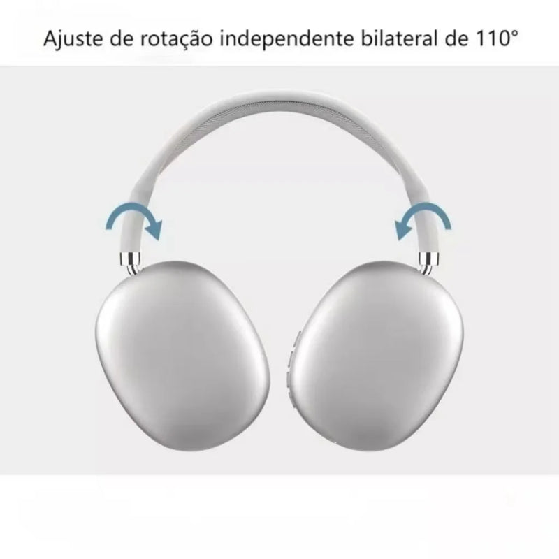 Fones de ouvido Bluetooth P9 5.0 estéreo sem fio com microfone, fone de ouvido HD estéreo e cartão de memória.