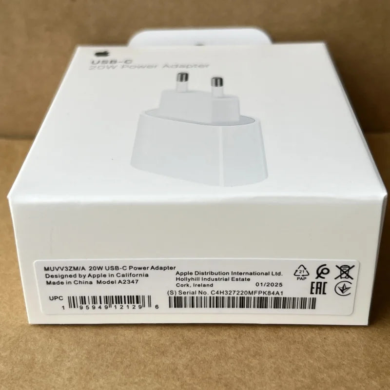 Apple Original USB-C 20W Adapter  USB-C cable 1m 2m for Iphone 16 15 Pro Max Pro Plus
