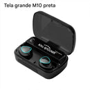 M10 Bluetooth Headphones with Microphone, Earphone Charger Box, Wireless Headphones, LED Display Screen