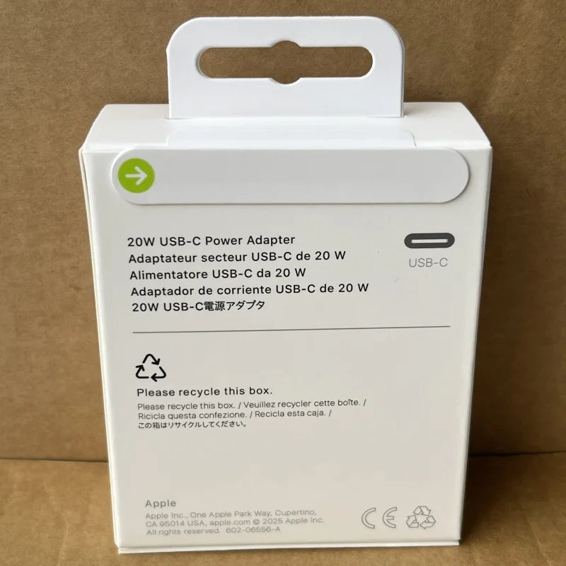 Apple Original USB-C 20W Adapter  USB-C cable 1m 2m for Iphone 16 15 Pro Max Pro Plus
