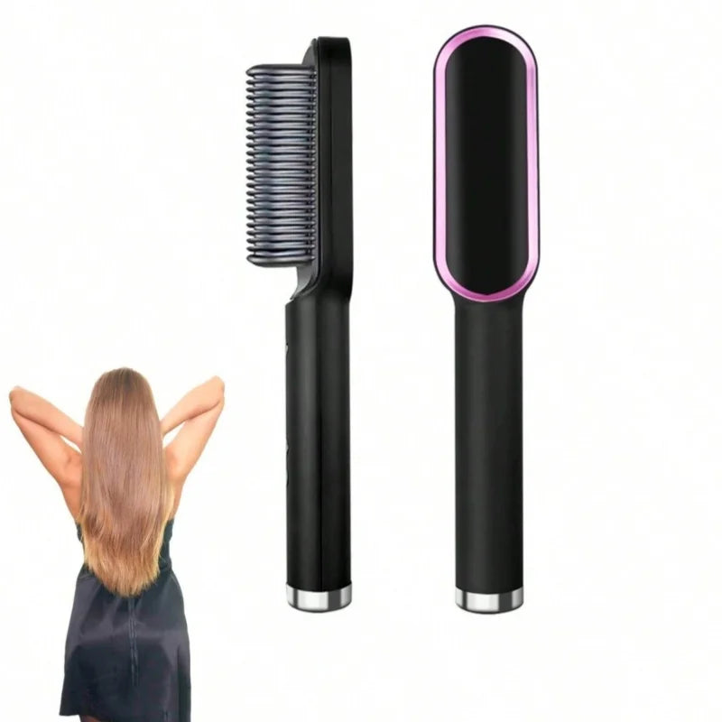 Brazil 2-in-1 Professional Multifunctional Fast Heating Curly Hair Comb Hair Straightener Set